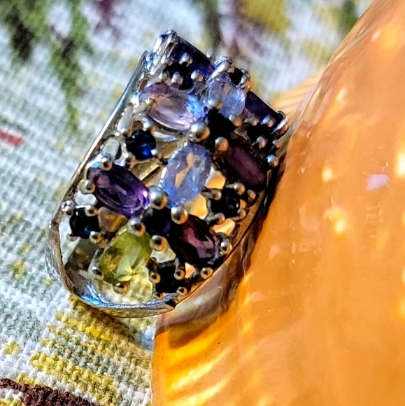 COPY - 🦚  SS Multi-Gemstone Ring - Picture 7 of 16